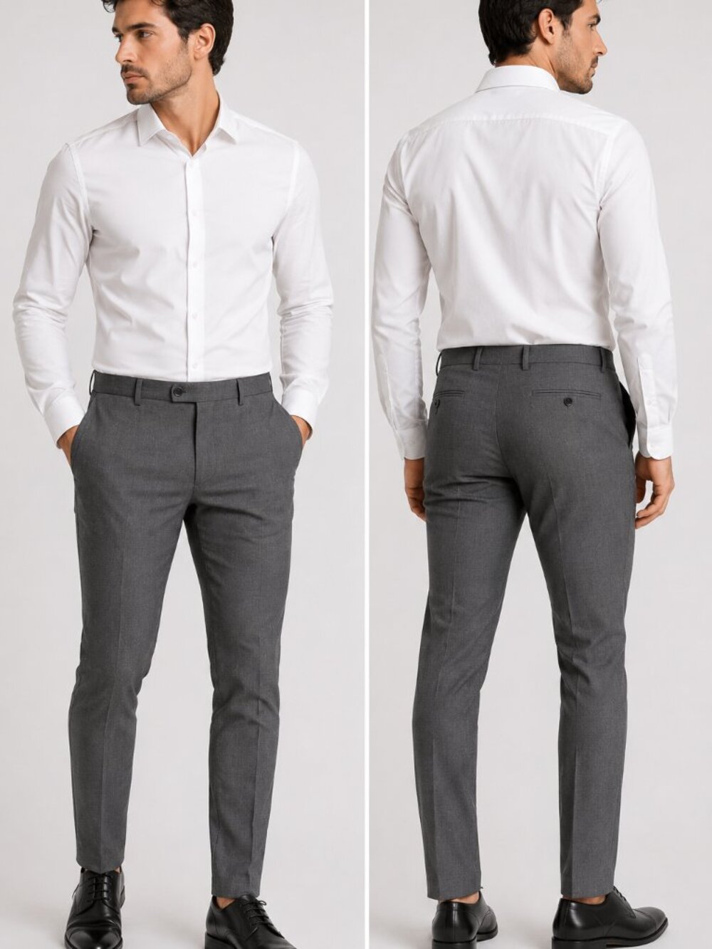 Calvin Klein Men's Gray Skinny Fit Dress Pants - Size 36 x 29